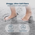 thumbnail image 5 of Sleep Zone Fluffy Round Shaggy Rug, Non Slip Soft Plush Carpet, Easy Clean Indoor Floor Mat, Gray 5ft Round, 5 of 8