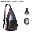 thumbnail image 4 of Interstellar Travel Sling Bag - Cosmic Nebula Print Crossbody Backpack (Breathable), 4 of 4