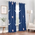 thumbnail image 7 of Coolnut Blackout Curtains Farmhouse Curtains for Window Treatments 84 inches Length Anchor Pattern Love Vertical Blinds Room Darkening Curtains, 7 of 7