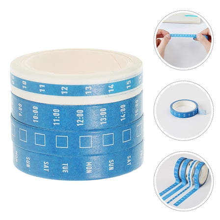 GOOHOCHY 4 Rolls Book Washi Tape Craft Supplies for Kids Scrapbook Enthusiasts 19.7x0.3x0.04in