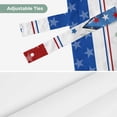 thumbnail image 6 of Independence Day Tie Up Valance Curtains for Windows, Kitchen Curtains Window Shades, Star Stripe Flag Eucalyptus Red Blue Light Filtering Roman Curtain Valances for Bedroom/Bathroom/Cafe 54"x18", 6 of 9