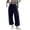 Navy, variant on Women's Street Style Loose Fit Pants Elastic Waist Relaxed Fit Casual Palazzo for Urban Casual Look