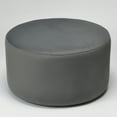 Modern Round Velvet Upholstered Ottoman with Soft Padded Seat, Multi