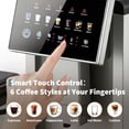 thumbnail image 6 of Espresso Coffee Maker with Milk Frother - Removable Brewer/Grinder, Adjustable Coarseness/Flavor, 3-Level Coffee/Milk Volume for Home Baristas, 6 of 7
