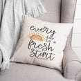 thumbnail image 2 of Creative Products Everyday Is A Fresh Start 18x18 Spun Poly Pillow, 2 of 2