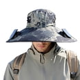 thumbnail image 5 of FUZHIQ Super Wide Brim Solar Fan Hat for Men Women, Two Fans Rechargeable UV Protection Cooling Sun Hat for Hiking Camping Backpacking Outdoor,One Size, 5 of 6