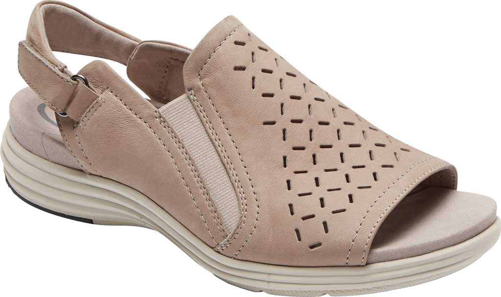 Aravon Women's Aravon Beaumont Peep Sling Sandal Dove Leather 7.5 B