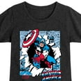 thumbnail image 3 of Marvel Captain America - Panels - Toddler and Youth Girls Fitted Short Sleeve Graphic T-shirt, 3 of 5