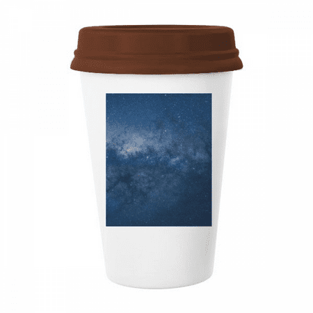 

Dark Galaxy Blue Stars Clouds Mug Coffee Drinking Glass Pottery Cerac Cup Lid