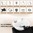 thumbnail image 6 of Ktaxon Shampoo Chair with White Shampoo Bowl Set, Modern Salon Hair Washing Station, 6 of 7