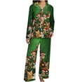 thumbnail image 4 of asdoklhq Fall Pajamas Women Christmas women's long sleeved hooded pajama set Multicolor 3X, 4 of 5