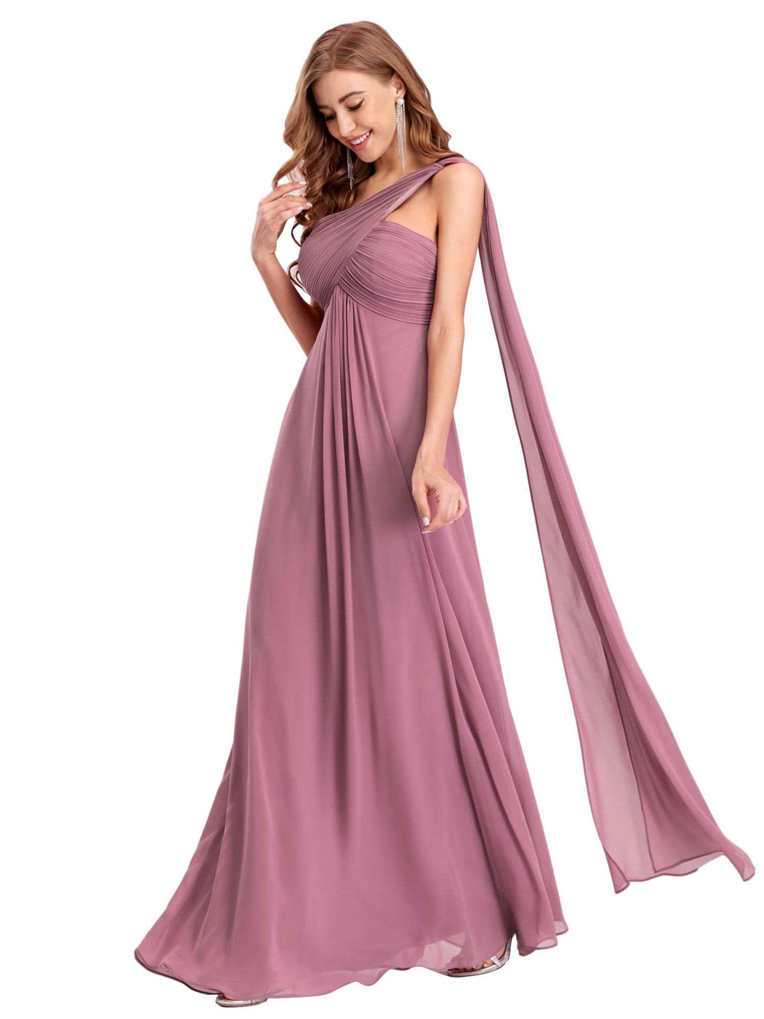 Plus Size US Long One-shoulder Formal Prom Bridesmaid Wedding Party Dresses 8237