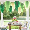 thumbnail image 4 of Paper Fans Party Decorations, Paper Leaves and Backdrop Decor for Classroom, Birthday and Bridal Shower Celebrations in Green, 9 Pcs, 4 of 8