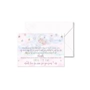 Unicorn Baby Shower Thank You Cards (25 Pack) Girls Notecards with Envelopes Printed Note of Thanks from Babies Whimsical Rainbow Moon and Stars Stationery Set 4x6 - Paper Clever Party