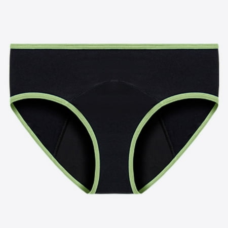 

OVTICZA Period Underwear for Women Heavy Low Rise Sheer Panties Black Plus Size Womens Underwear Hi Cut Plus Size Womens Underwear Bikini Brief Panties 1 Pack Fluorescent Green 2XL
