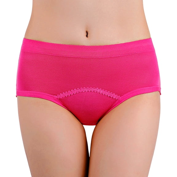 Panties for Women,Menstrual Underwear Extended Side Coverage Leak Proof Sanitary Triangle Panties for Comfort and,Womens Underwear,Hot Pink,M