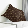 thumbnail image 3 of Brown Floral Pillow Covers 20x20 Inch Decorative Throw Pillow Cover, Vintage Spring Botanical Flowers Sofa Pillowcases Accent Cushion Case Home Decor Bedroom Living Room, 3 of 6