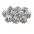 thumbnail image 1 of 200 Cuentas de Diamantes de Imitación Blancos de 10 mm para Pulseras, Bolas de Discoteca, Cuentas Brillantes, Cuentas Blancas para Hacer Joyas, 1 of 1