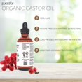 thumbnail image 3 of PURA D'OR Ecokiwi PURA D'OR Organic Castor Oil (4oz) 100% Pure Natural USDA Organic: Conceal Thin, Reveal Fuller Eyebrows, Thicker Eyelashes, Hair Growth: Cold Pressed Hexane Free-Moisturize Dry Skin, 3 of 6