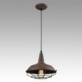 thumbnail image 3 of Gilli Industrial Farmhouse Metal Cage Rust Finish Pendant Light , Hard-Wired, 3 of 7