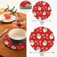 thumbnail image 2 of SKYSONIC Christmas Head Santa Pot Holders Trivets, 2 Pcs Heat Resistant Trivets, Cotton Thread Weave Mats for Hot Pads Pans Pot Bowl Teapot for Kitchen Decor, 2 of 7