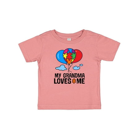 

Inktastic Autism Grandma Loves Me Puzzle Gift Baby Boy or Baby Girl T-Shirt