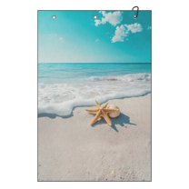 Yuyamidu Starfish Shell Golf Towel Beach Golf Clubs Cleaning Towel Absorbing Sweat Machine Washable Golf Gifts for Women Men