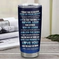 thumbnail image 3 of Personalized To My Son Tumbler From Mom Mother Believe Your Heart Son Gift Birthday Graduation Christmas Custom Stainless Steel Cup Travel Mug 20oz Curved Tumbler, 3 of 7