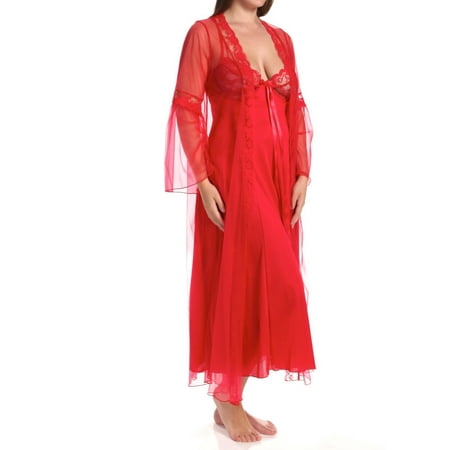 

Plus Size Sexy Full Figure Long Gown Peignoir Lingerie Set