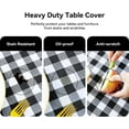 thumbnail image 4 of Rectangle Vinyl PVC Tablecloth, 100% Waterproof Buffalo Plaid Plastic Table Cloth, Oil Proof Heavy Duty Wipeable Table Covers for Dining/Camping/Picnic/Outdoor - 54 x 78, Light Blue, 4 of 6