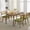 Velvet | Green, variant on Natural Rattan Dining Chair, Modern Boho Kitchen Chair withWood Back & Legs, Upholstered Seat,PU Upholstered Kitchen Chairs with Tall Cane Backrest and Strong Wood Legs Ideal for Kitchen or Din