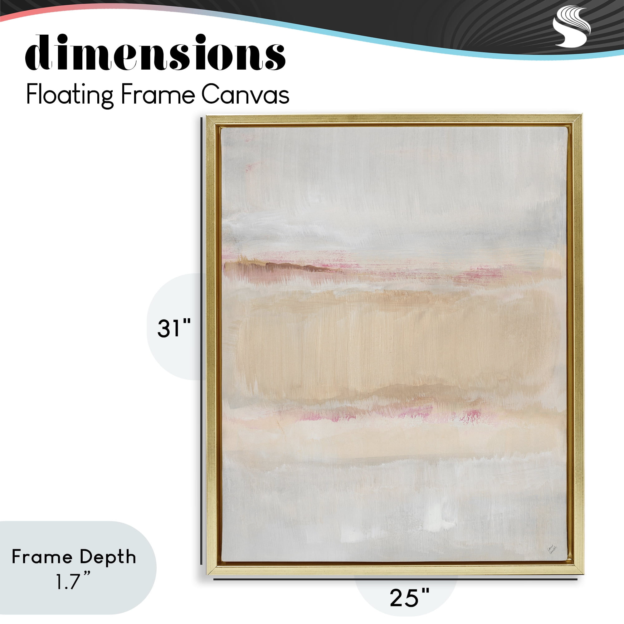 Stupell Industries Restful Misty Landscape Gold Framed Floater Canvas Wall Art, design by Lanie Loreth
