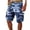 Blue, variant on WTOBBY Men's Large Size Summer Casual Shorts, Loose Fit Camouflage Print, Multi-Pocket Utility Style, 5-Inch Length Without Belt, Perfect for Work and Leisure,Blue S