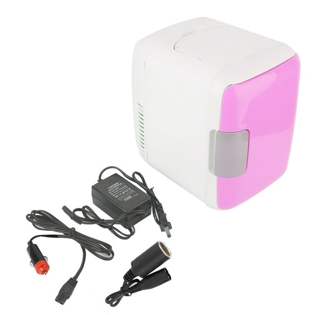 Mini refrigerador compacto de una puerta con acabado rosa para uso doméstico