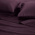 thumbnail image 5 of Superior Solid Flannel Cotton Bed Sheet Set , Soft Fitted Sheets, Full, Purple, 5 of 9