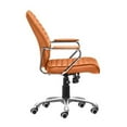 thumbnail image 2 of Scranton & Co Low Back Faux Leather Office Chair in Terracotta, 2 of 4
