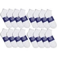 thumbnail image 3 of 48 Pairs of Mens & Womens Quarter Ankle Socks, Cotton, Cheap Value Ankle Sock, Donation Homeless, Lightweight Bulk, 3 of 3