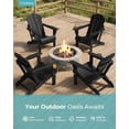 thumbnail image 7 of Folding Adirondack Chair, All-Weather HDPE Fire Pit Patio Chair, Black, 7 of 7