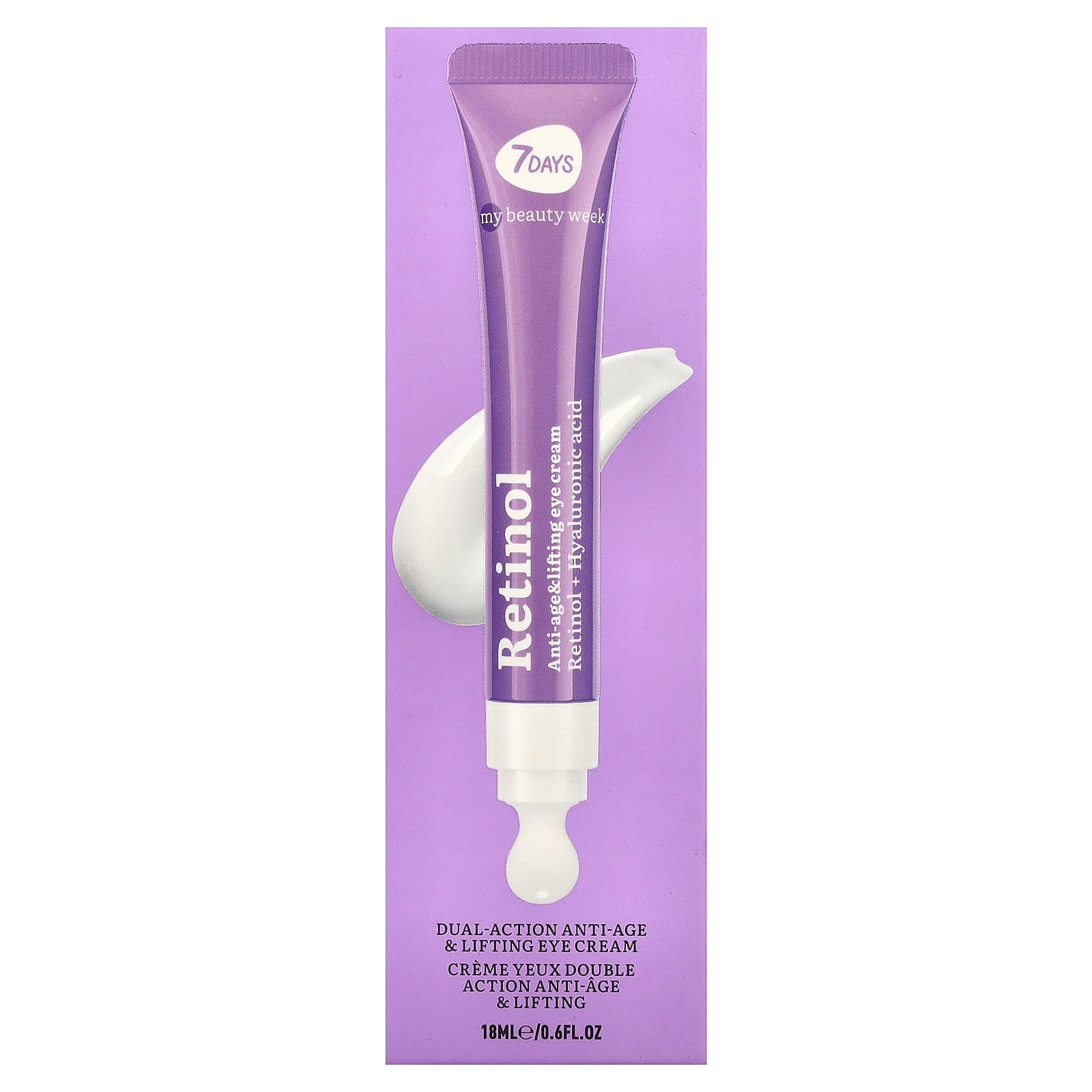 7Days Beauty Retinol, Dual-Action Anti-Age & Lifting Eye Cream, 0.6 fl oz (18 ml)