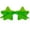 Army Green, variant on Star Shaped Rimless Sunglasses for Adults, Transparent Candy Color PC Frame Party Eyewear with UV Blocking for Festivals Halloween Costume Wear Fluorescent Green