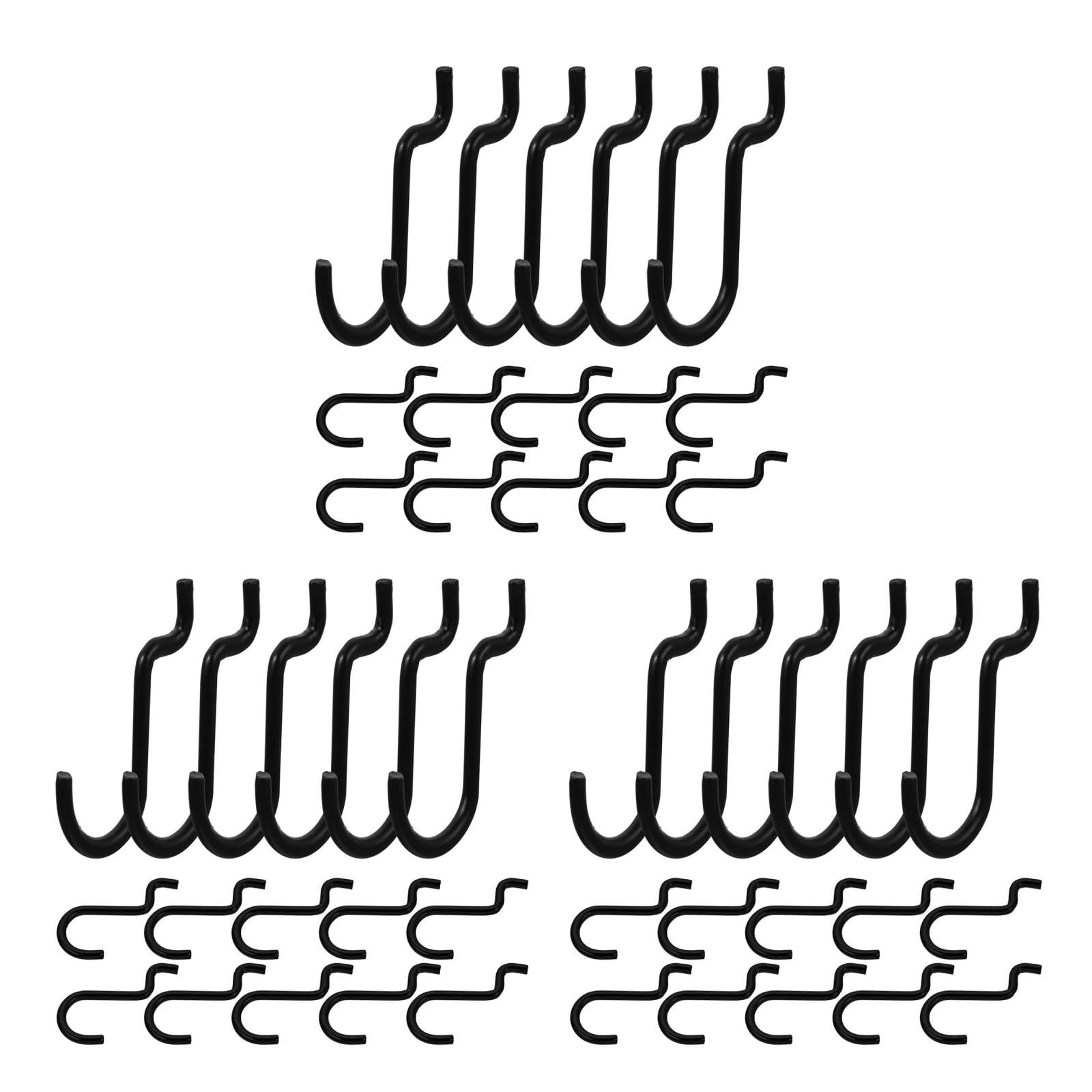 Hemoton 72 PCS  Pegboard Tool Hooks Heavy Duty J Hooks for Garage Pegboard Accessories Hanging Tools Utility Hooks for Store and Workshop