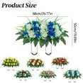 thumbnail image 3 of Artificial Flower for Outdoor, Rose Bouquet Artificial Flowers for Graves, Grave Flowers, Memorial Day Flower for Grave, Garden Artificial Flower, Artificial Floral, Plastic Faux Plants Bouquets, 3 of 9