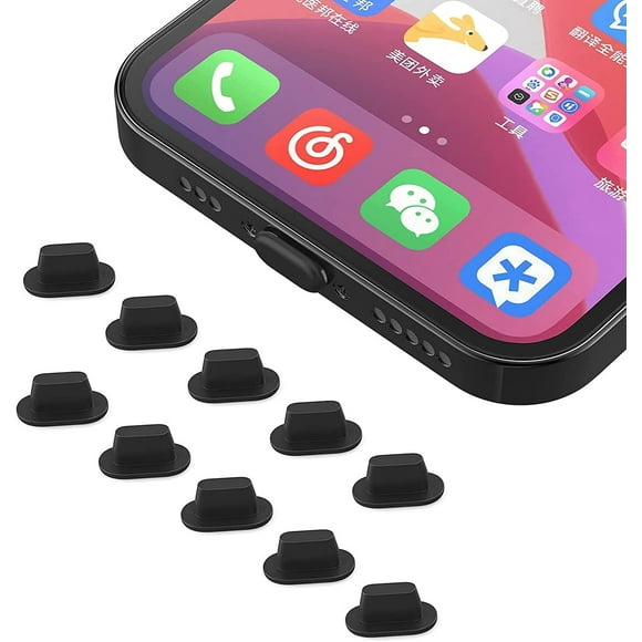 SURJDE 10 Pack iPhone Dust Port Plugs, Lightning Charging Port Cover for iPhone 13 12 Mini Pro Max, 11, X, XS, XR, 8 7 6 Plus, iPad, iPhone Charging Port Dust Plugs Set