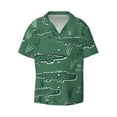 thumbnail image 5 of PAYOHTO Cute Alligator Crocodile Mens Hawaiian Casual Short-sleeved Shirt Tropical Summer Beach Button Down Shirts, 5 of 7
