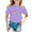 Purple, variant on Girls Size 10 Shirts Graphic T-Shirts Crewneck Back To School Shirt Comfortable Beach Holiday Shirts Preppy T-Shirt Boys & Girls Shirts, 8-9 Years, White