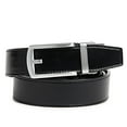 thumbnail image 3 of Giorgio Brutini Men Black Leather Ratchet Belt - Micro-Ratcheting Track System & Chrome Buckle - Perfect for Comfort & Style | Size L, 3 of 3
