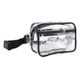 thumbnail image 4 of Bolso bandolera transparente impermeable de gran capacidad correa ajustable riñonera de pecho de PVC transparente para viajes deportivos negro, 4 of 12