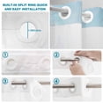 thumbnail image 3 of No Hook Shower Curtain with Built-in Rings - Coastal Washable Waterproof Fabric Bathroom Curtains for Hotel,Rentals, 60 X 72 Inch Long , Ocean Sunset Seagull Blue Pink Orange, 3 of 9