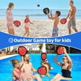 thumbnail image 5 of B.IVW Velcro Catch Ball Set, 4 Sticky Paddles (2 Red, 2 Blue), 4 Soft Balls & 1 Storage Net Bag, Outdoor Toss & Catch Game for Kids Ages 3-12, 5 of 6