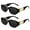 2 Pack Black+black, variant on FEISEDY Retro Trendy Rectangle Sunglasses Women Men Vintage 90s Small Narrow Square Sunglasses B2322